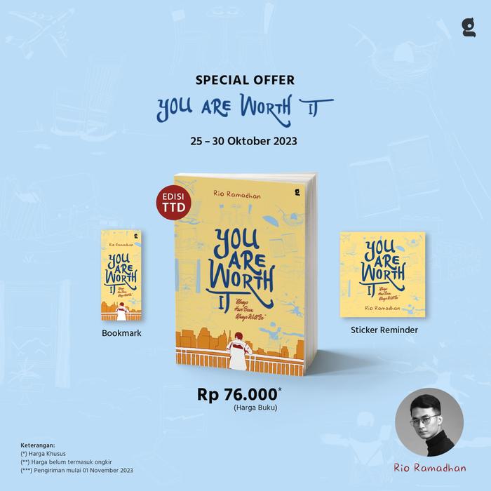 Gambar Pre Order - Buku Self Improvement - You Are Worth It By Rio Ramadhan dari Bumifiksimedan001 Kota Medan Tokopedia