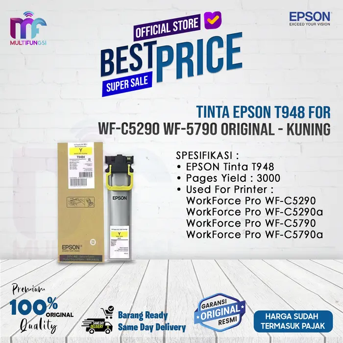 Gambar Tinta Epson T948 For WF-C5290 WF-5790 Original - Hitam - Hitam dari Multifungsi Online Kota Administrasi Jakarta Pusat 4 Tokopedia