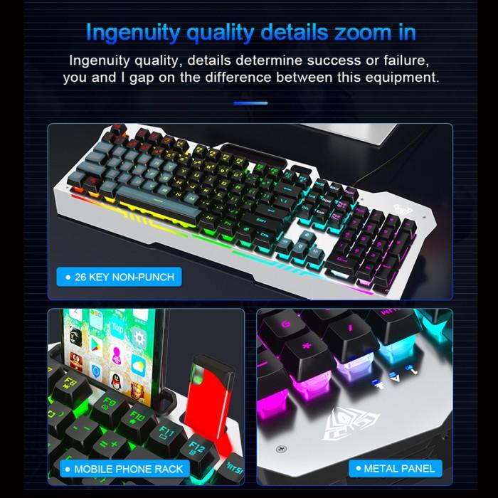 Gambar Keyboard Gaming Membrane AULA F-3010 Rubber Dump Software  Indocomtech - F2023  dari VALCAS ID STORE Kota Administrasi Jakarta Pusat Tokopedia