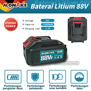 MONAKE New Baterai Litium 88V Li-Ion Cordless Bor Battery Rechargeable