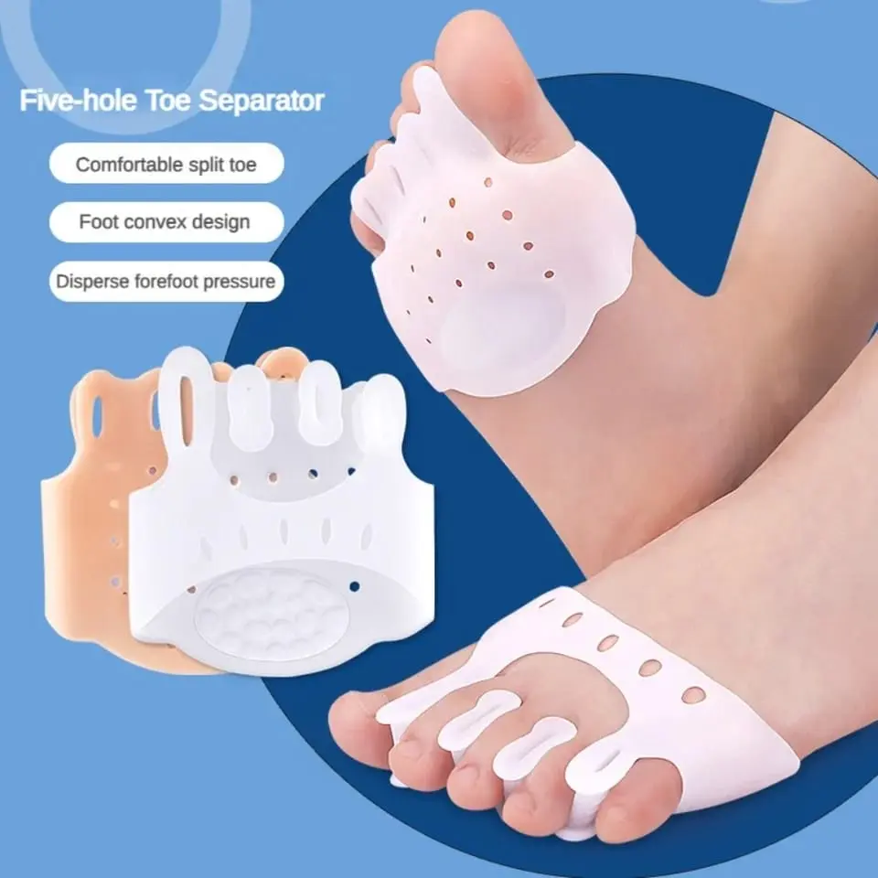 Pemisah Jari Kaki Jempol Pelindung Bantalan Tumit Kaki Korektor Bunion