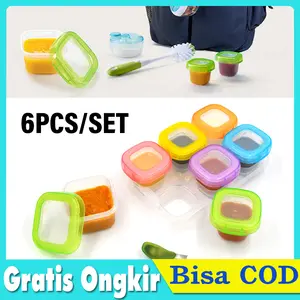 6 Pcs/Set Baby Food Container Tempat Wadah Penyimpanan Mpasi Bayi 60ml