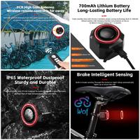 Gambar WEST BIKING 373 Alarm + Smart Brake Lamp Lampu Sepeda Bike Taillight dari Wof Wheel of Fortune Official Kab. Tangerang 3 Tokopedia