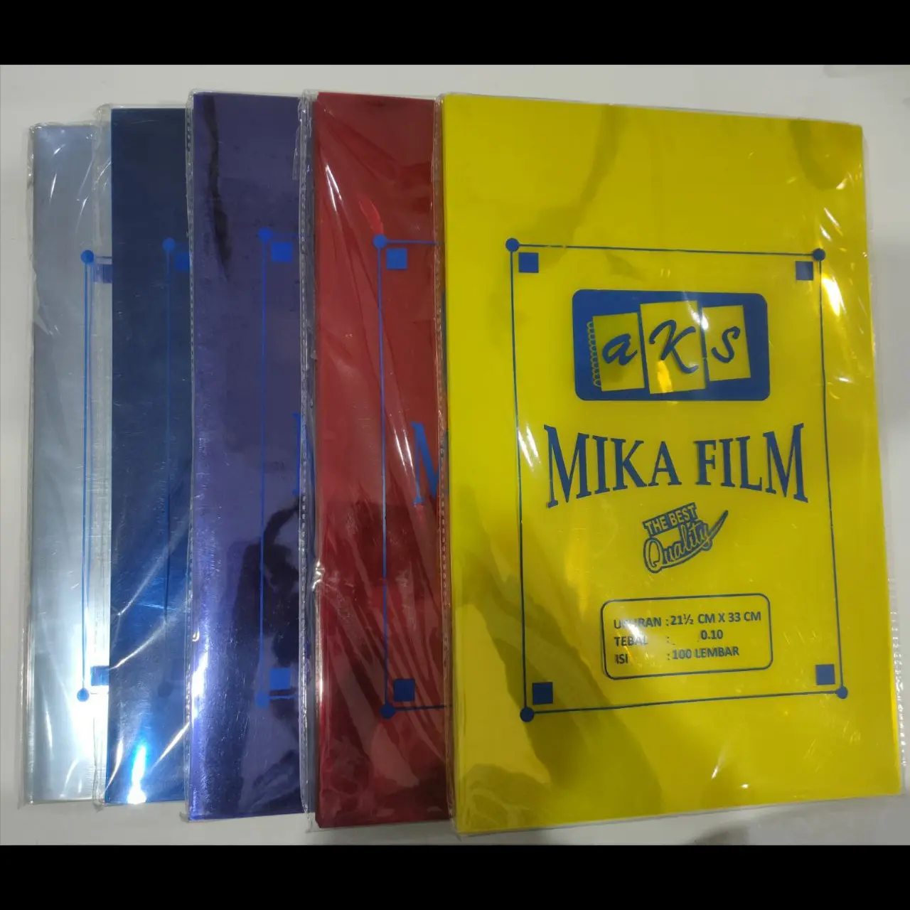 Mika jilid F4 0.1 micron 1 pak isi 10 lembar ,20 lembar dan 50 lembar