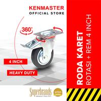 Gambar Xander Roda Karet Hitam 4 IN Hidup + Rem - RODA199 dari Kenmaster Official Store Kota Administrasi Jakarta Utara 1 Tokopedia