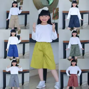 Celana kulot anak perempuan/kulot anak perempuan usia 4-11 tahun