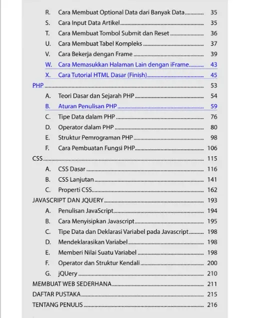 Buku Sakti Pemrograman Web HTML, CSS, PHP, MySQL dan JavaScript 4