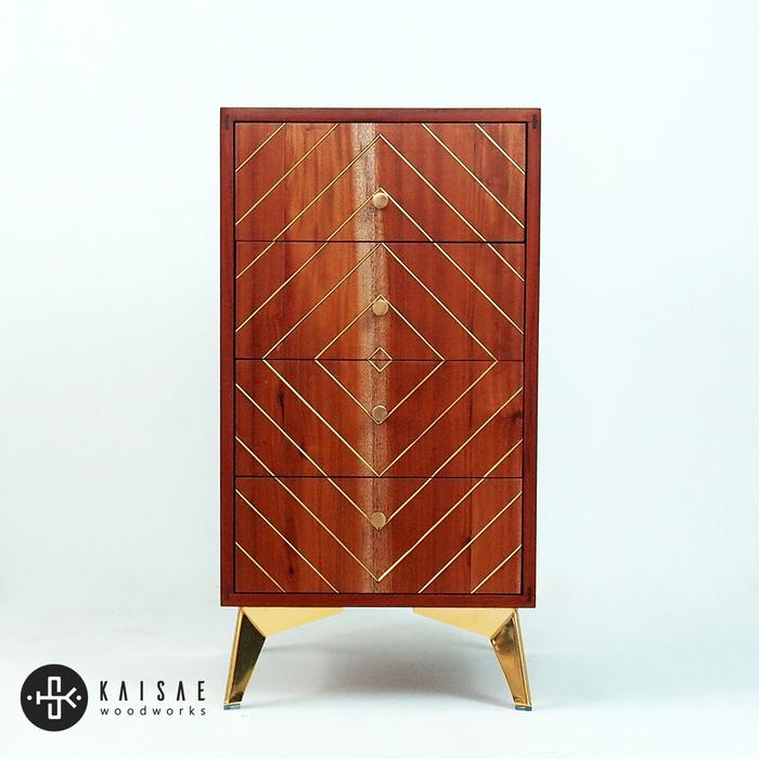 Gambar Kinanti 2 - Four drawers side table with knob #meja nakas #side table dari kaisugih Kab. Bandung Tokopedia