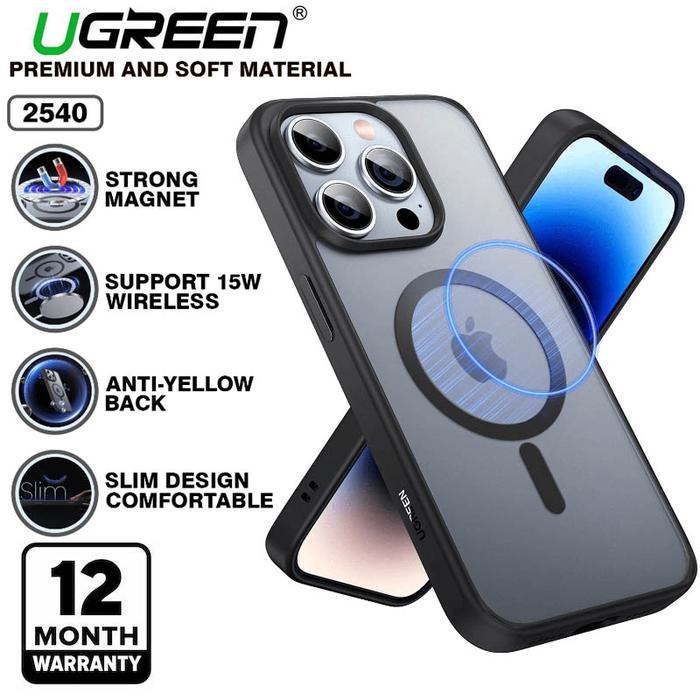 Gambar Ugreen 2040 Classy Mag Case iPhone 15 Pro - for iPhone 15 Pro - Magsafe Clear Casing Cover 15p dari Logay Acc Kota Bandung Tokopedia