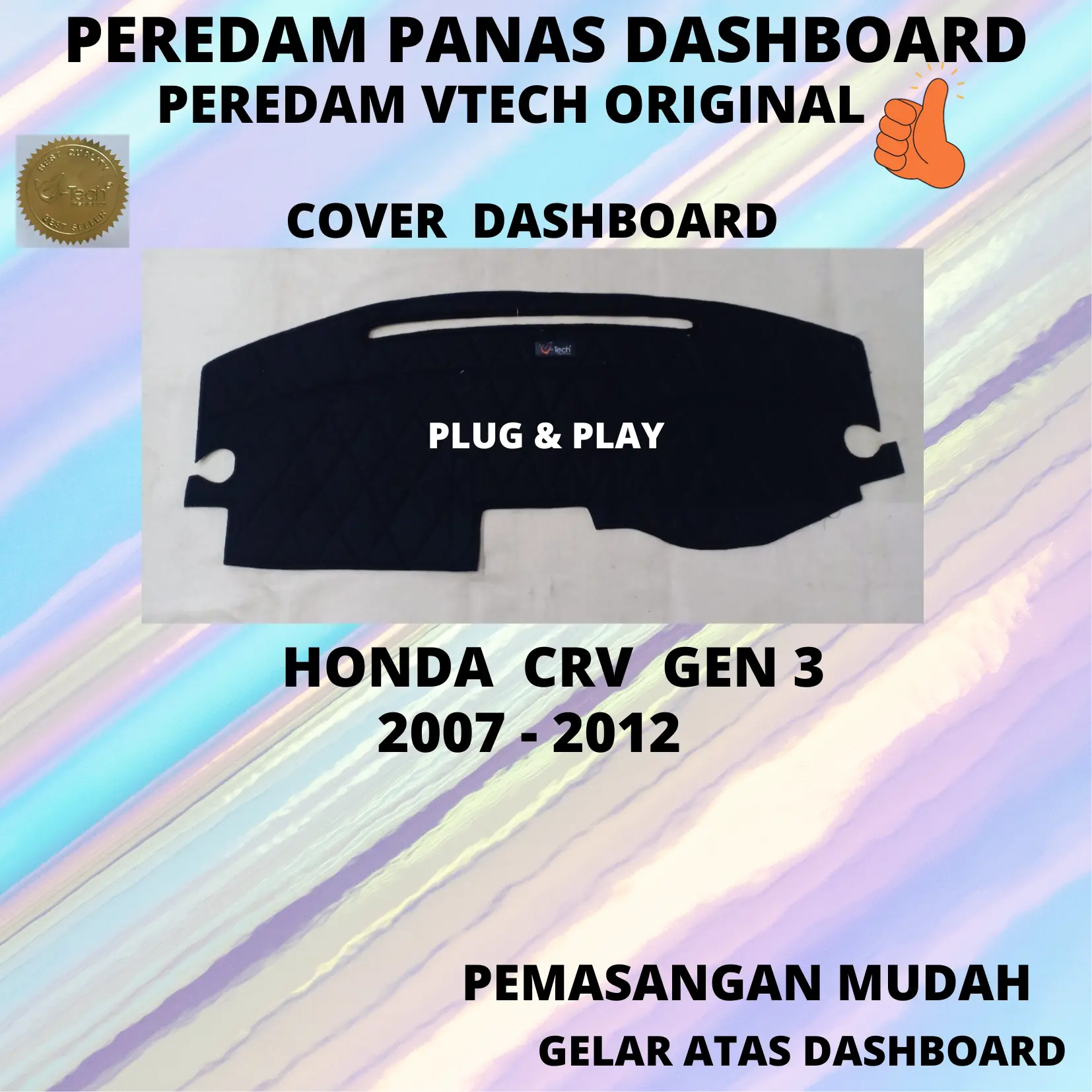Best!! Vtch ORI, Peredam Panas Dashboard (Cover) HONDA CRV GEN 3