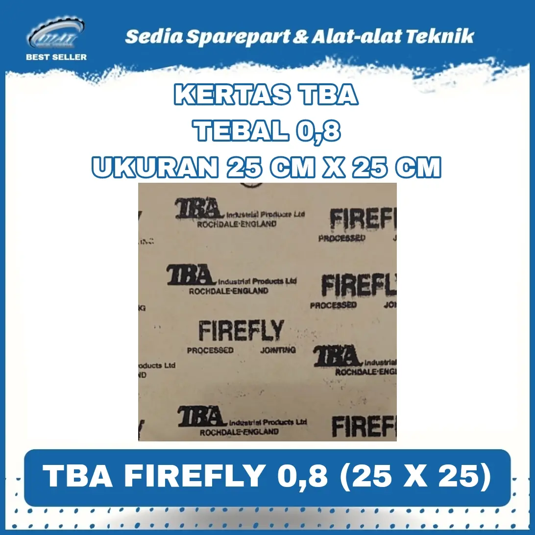 PACKING GASKET PAKING KERTAS TBA FIREFLY TEBAL 0,8 UKURAN 25CM x 25CM