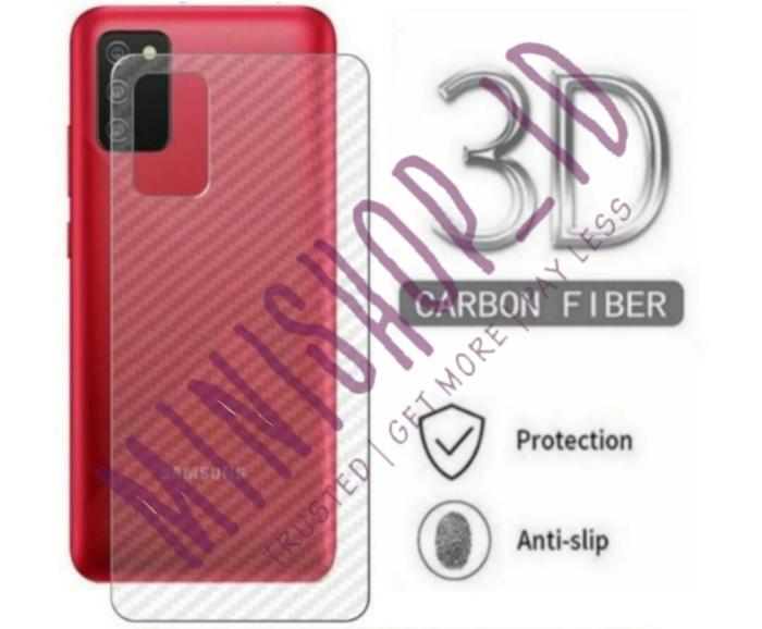 Gambar SAMSUNG GALAXY A02S SKIN CARBON BACKSCREEN PROTECTOR ANTI GORES HP dari MINISHOP OFFICIAL Kota Tangerang Tokopedia