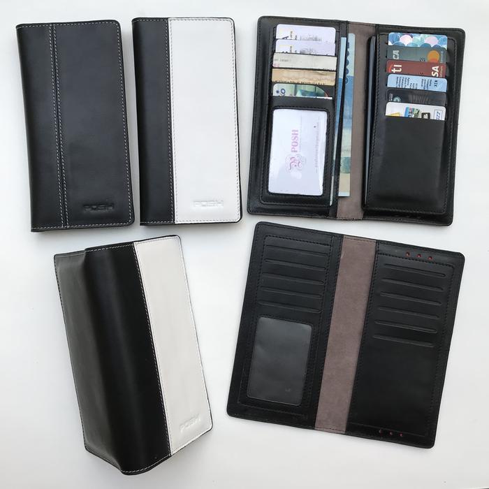 Gambar Samsung Galaxy Note 10 plus Leather Case Wallet Black and White dari PoshLeatherCase Kota Administrasi Jakarta Barat Tokopedia