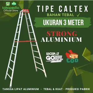 Tangga Lipat Aluminium 3 Meter - Tipe Caltex // Merk Strong - Cargo