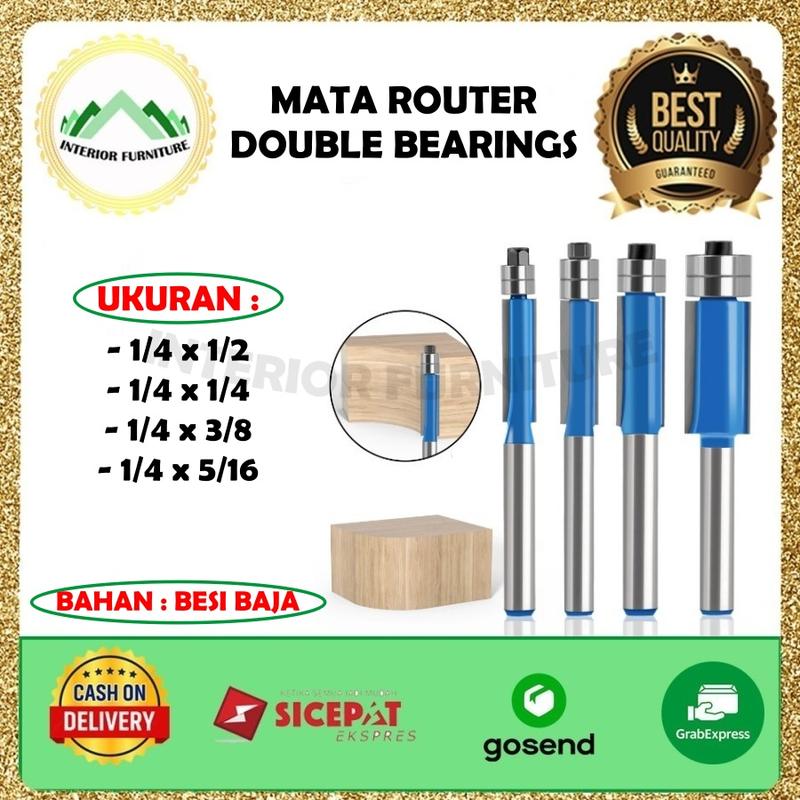 Mata Router HPL Trimmer Profil Kayu Double Bearring HPL Kayu Potong ...