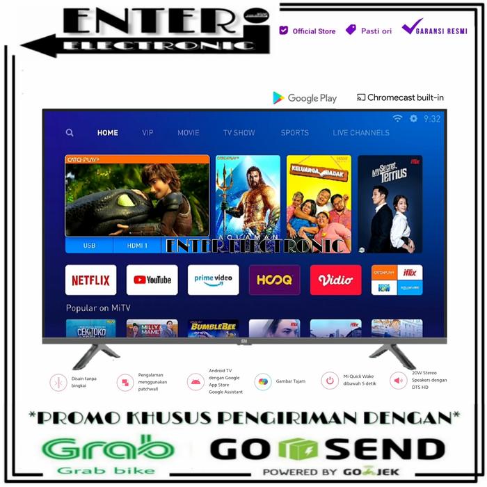 Gambar XIAOMI MI TV 4 43 BEZEL LESS - TV LED SMART ANDROID TV 43 INCH L43M6 - 4K UHD L43M7 dari Enter Electronic Kota Tangerang Selatan Tokopedia