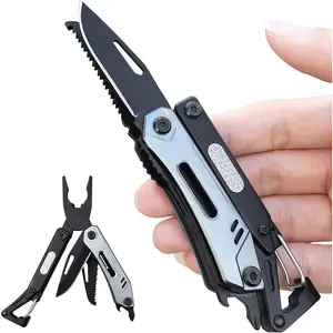 Tang Lipat Multifungsi Pisau Obeng Portable EDC Multitools 9 in 1