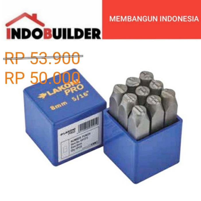 Gambar LAKONI PRO NUMBER PUNCH 8 MM ISI 9 PCS / STEMPEL BESI ANGKA NOMOR dari Indo Builder Kab. Tangerang Tokopedia