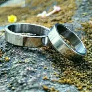 Cincin Titanium Jumbo Silver big size Besar Pria dan wanita
