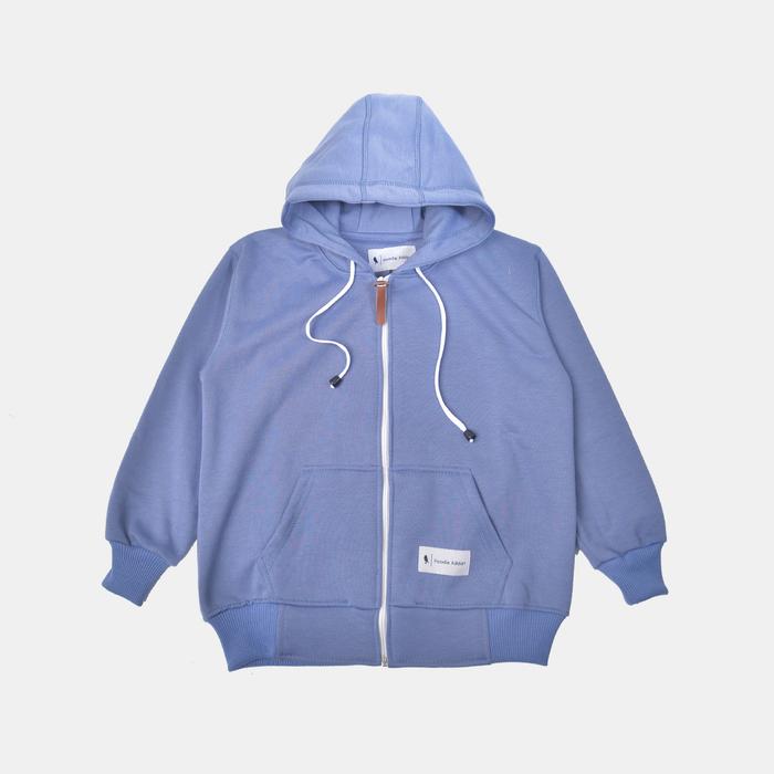Gambar SWEATER ANAK ZIPPER HOODIE WARNA DEEP BLUE - S dari hoodieaddict.id Kota Bandung Tokopedia