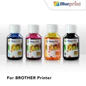 Tinta Blueprint Botol 100Ml CMYK Original untuk Printer Brother Dye Ink Cetak Foto & Text Hasil Cerah Tahan Lama