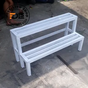 Standing planter rak pot bunga minimalis - 2 susun ambalan 15cm