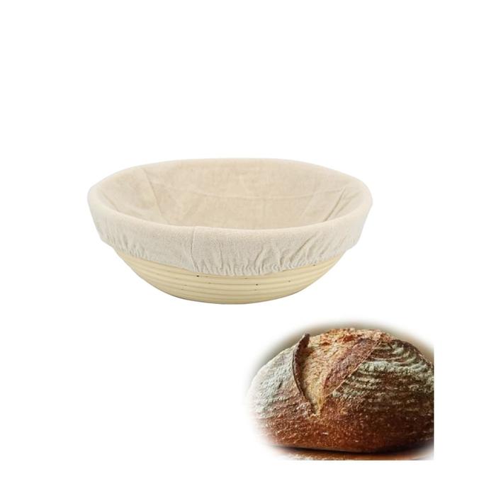 Gambar Banneton bulat 22cm x 8 cm Keranjang proofing dough round inc liner dari Kochindo Kota Tangerang Selatan Tokopedia
