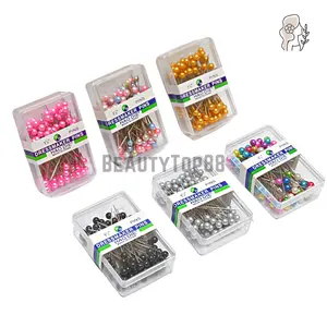 Jarum Pentul Besar Kotak Mika / Aksesoris Hijab Stainless Pearl Pins