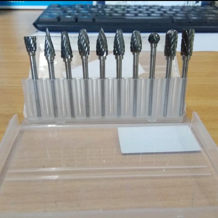 Gambar Mata bor cun 10pcs porting besi grafir karbide dia 3x6 mm dari Syauqina Online Store Kota Surabaya Tokopedia