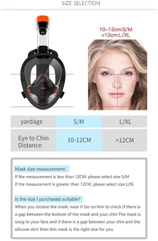 Alat Selam Kacamata Snorkel / Scuba Diving / Snorkling Mask Full Face 4