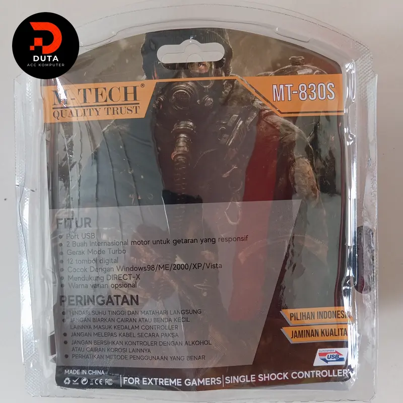 Gamepad M-Tech Single Hitam USB Joystick Original 100% 4