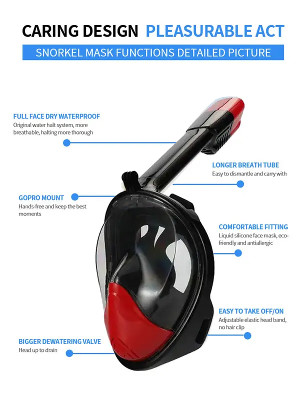 Alat Selam Kacamata Snorkel / Scuba Diving / Snorkling Mask Full Face 3
