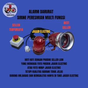 SIRINE PERESMIAN/ALARM DARURAT MS-390+LAMPU ROTARY PREMIUM +TOMBOL