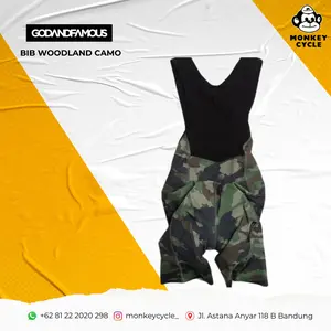 God And Famous Bib Woodland Camo