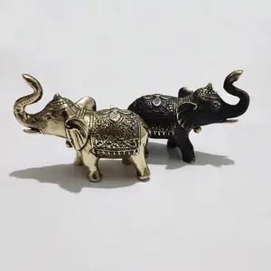Patung Gajah Kuningan Elephant Brass Gajah Thailand Fengshui Dekorasi