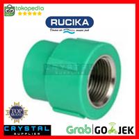 Gambar SOK DRAT DALAM PPR RUCIKA 1 1/4" inch GREEN Female Thread Joint 40 mm dari Crystal Supplier Kota Semarang 1 Tokopedia