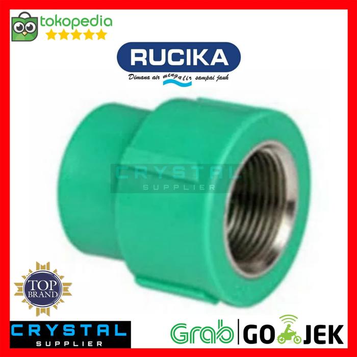 Gambar SOK DRAT DALAM PPR RUCIKA 1 1/4" inch GREEN Female Thread Joint 40 mm dari Crystal Supplier Kota Semarang Tokopedia