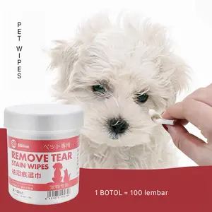 Tisu Basah Pembersih Mata Anjing Kucing| Pet Remove Tears Stain Wipes