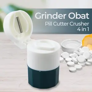 cut and crush Grinder tablet pill alat penghancur obat potong simpan