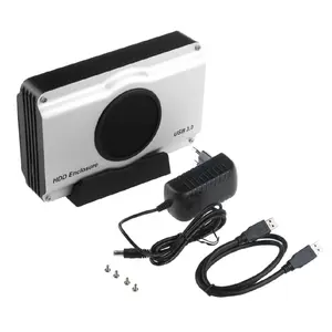 Casing Hdd external enclosure 3.5" sata usb w/ 3.0 stand fan wlx-393u3