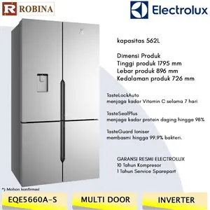 KULKAS ELECTROLUX 4 PINTU WATER DISPENSER EQE5660A-S  EQE5660