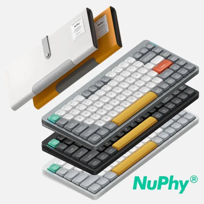 Paket NuPhy Air75 V2 QMK Wireless Custom Mechanical Keyboard + NuFolio V3