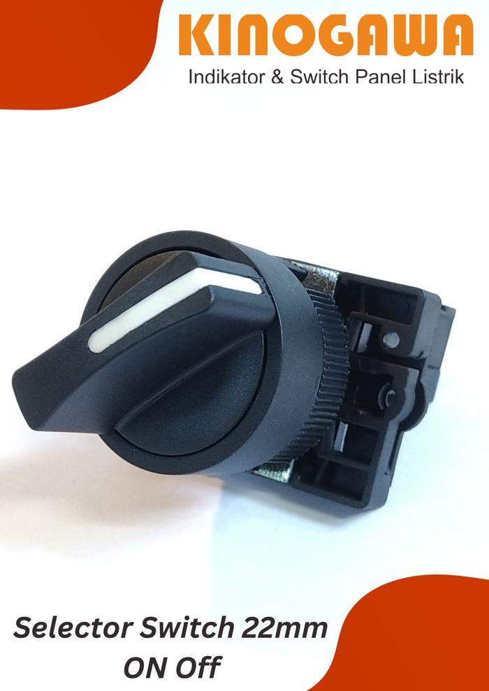 Gambar Selector Switch 22mm STAY PUT Plastik ON OFF-Diputar Ngunci-KINOGAWA dari KINOMAS Kota Administrasi Jakarta Barat Tokopedia