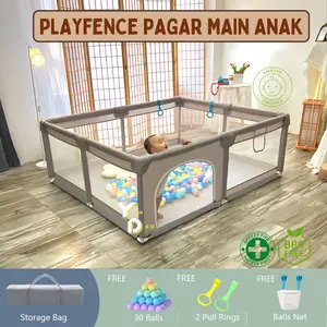 Pagar Tempat Main Kolam Mandi Bola Anak Baby PlayFence Playmat Playpen