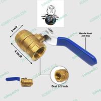 Gambar Ball valve Ball valep Stop Kran ½" Bahan Kuningan Pommini Pertamini dari Robby Cavalera Kota Tangerang 5 Tokopedia