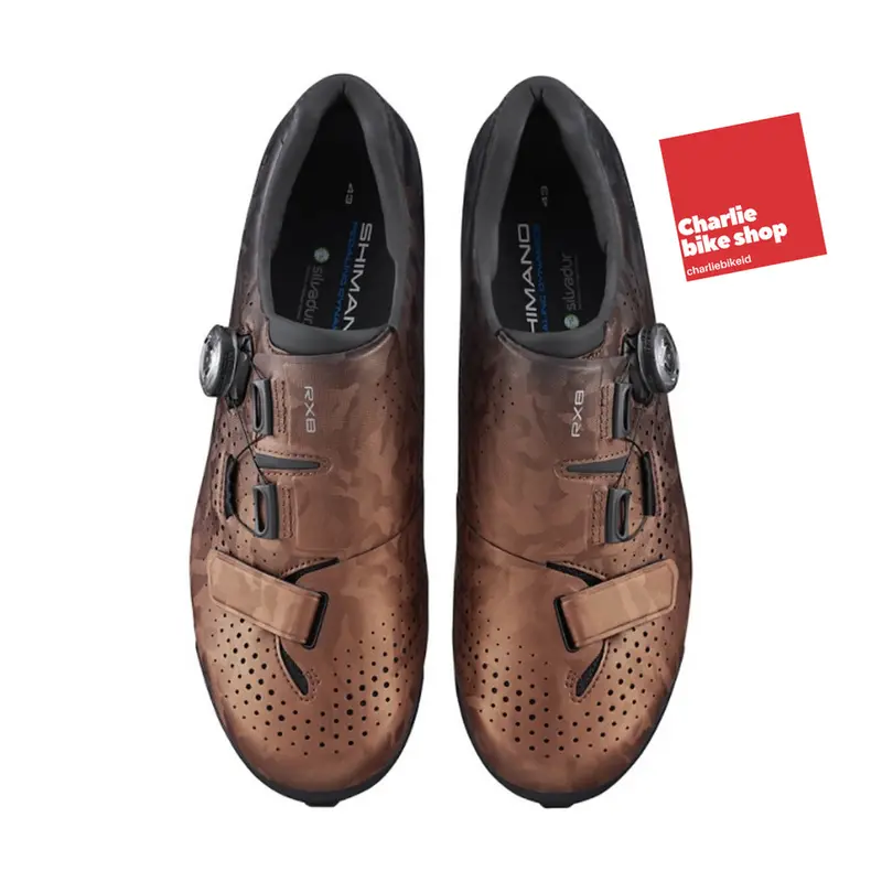 Sepatu MTB Gravel Cyclocross Cleat SHIMANO RX800 - Bronze 2