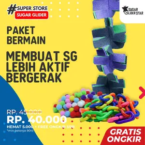 Paket Bermain Sugar Glider Membuat Sugar Glider Aktif dan Tidak mudah