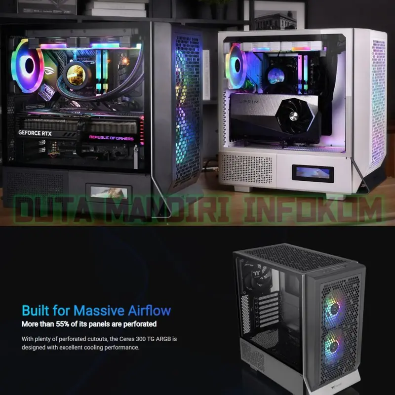 Thermaltake Ceres 300 TG ARGB - Tempered Glass Mid Tower Gaming Case 3
