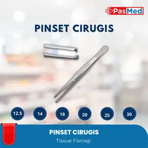 Pinset Cirugis 12,5 cm 14 cm 18 cm 20 cm 25 cm 30 cm / Pinset Sirugis