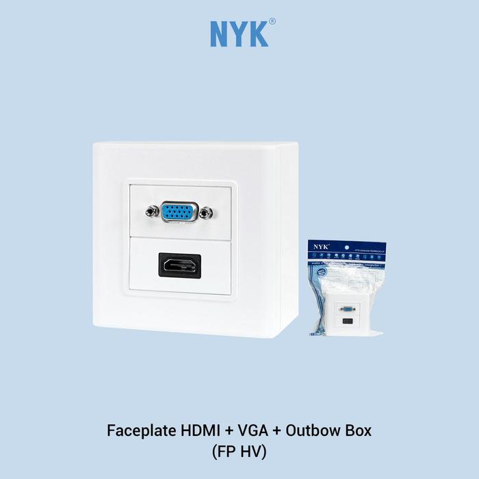 Jual Wall Face Plate Socket HDMI VGA + Outbow Box - Kota Tangerang - CS ...